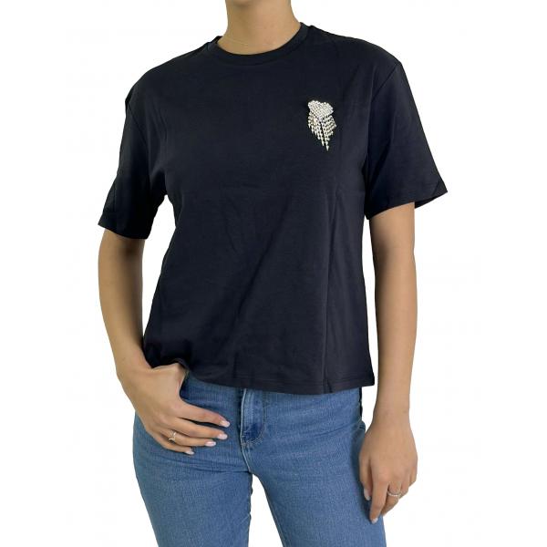 T shirt con dettagli in argento Only